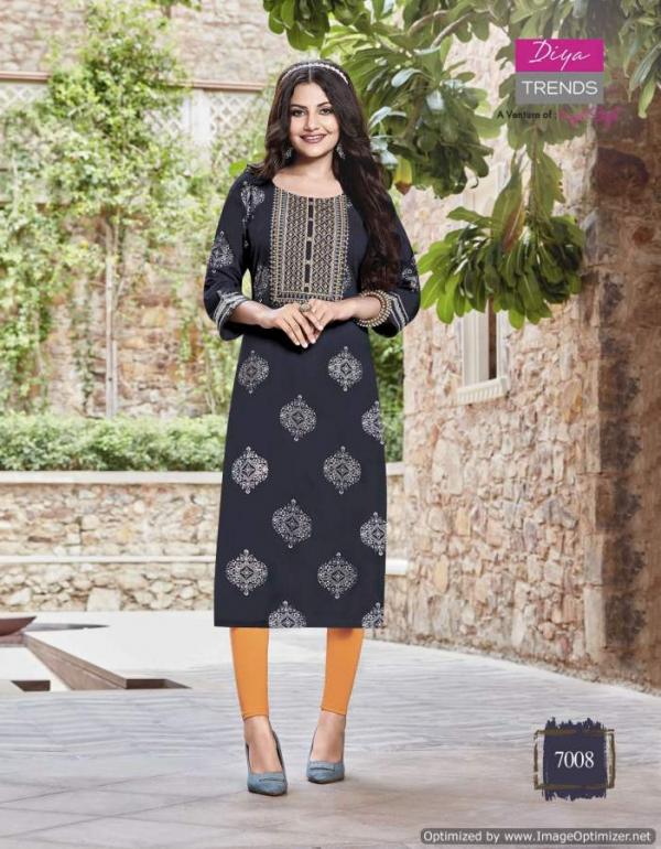 Victoria 7 Fancy Wear Embroidery Rayon Exclusive Kurti Collection